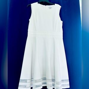 Elegant White Calvin Klein Dress